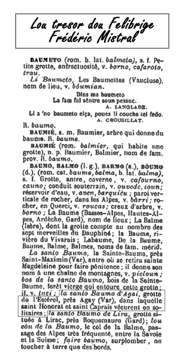 La Baumette Dictionnaire Mistral